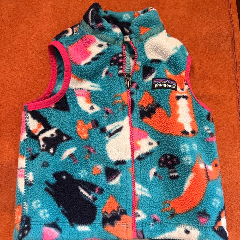 Patagonia Kids' Fleece Vest - Teal, Pink, Black, White